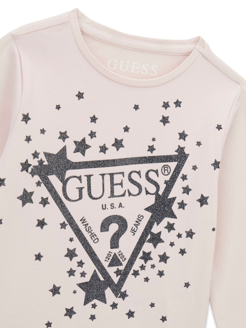 T-shirt Guess LS LOGO Bambina - Rosa