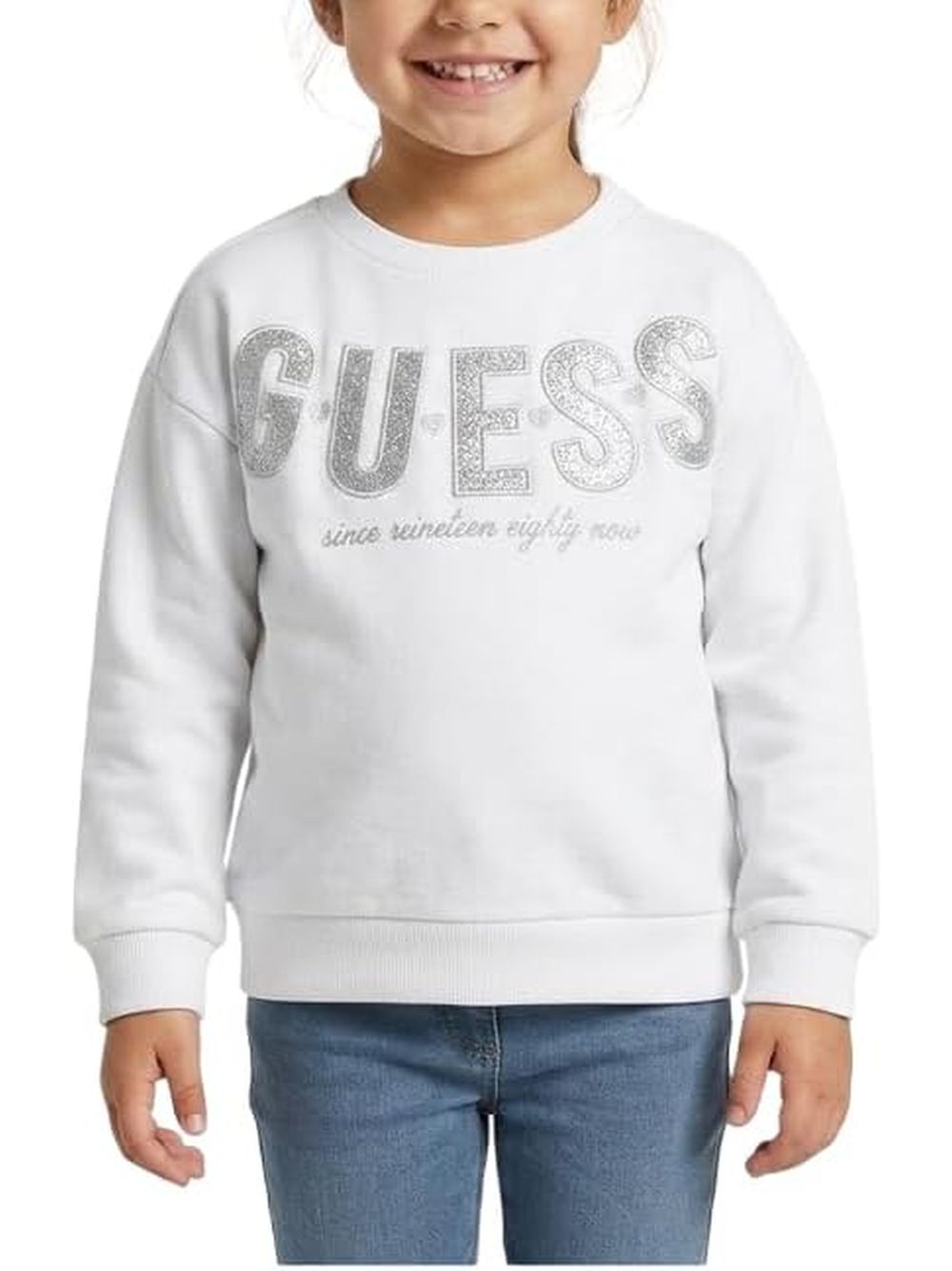 Felpa Guess LS ACTIVE TOP Bambina - Avorio