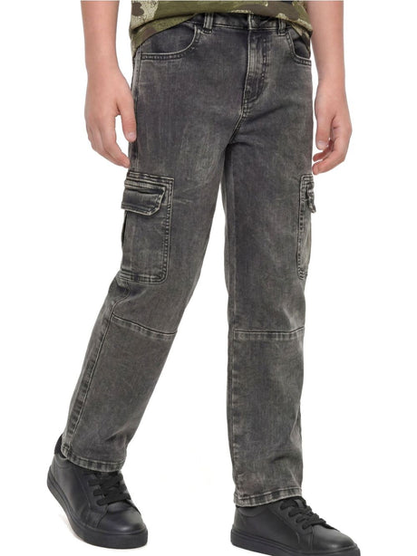 Jeans Guess OVERSIZE STRETCH Bambino - Nero