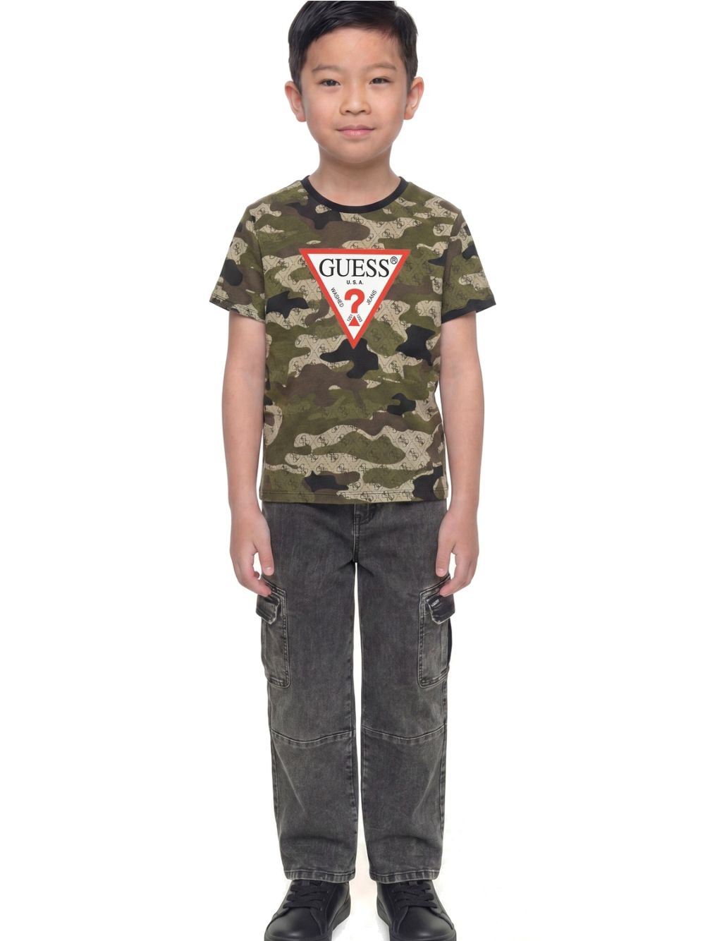 Jeans Guess OVERSIZE STRETCH Bambino - Nero