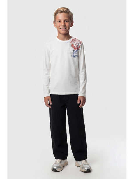 Pantalone Guess CANVAS OVERSIZE BALLOON Bambino - Nero