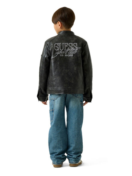 Giubbotto Guess PU PADDED LS Bambino - Nero