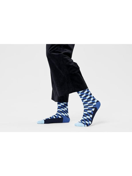 Calze Happy Socks FILLED OPTIC SOCK Unisex - Blu