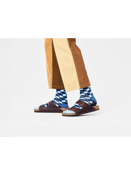 Calze Happy Socks FILLED OPTIC SOCK Unisex - Blu