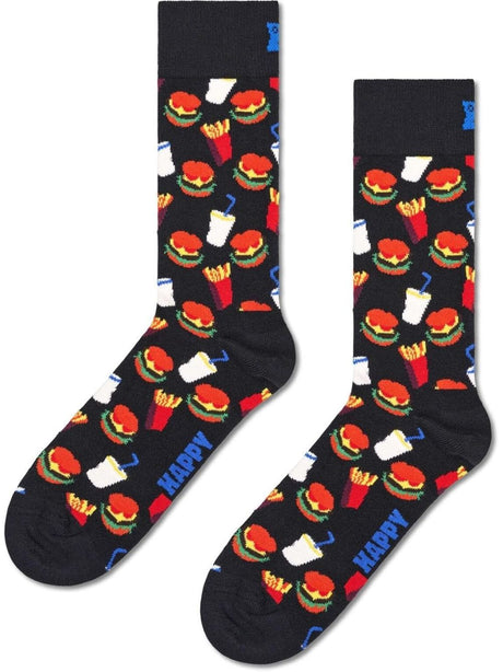 Calze Happy Socks HAMBURGER SOCK Unisex - Nero