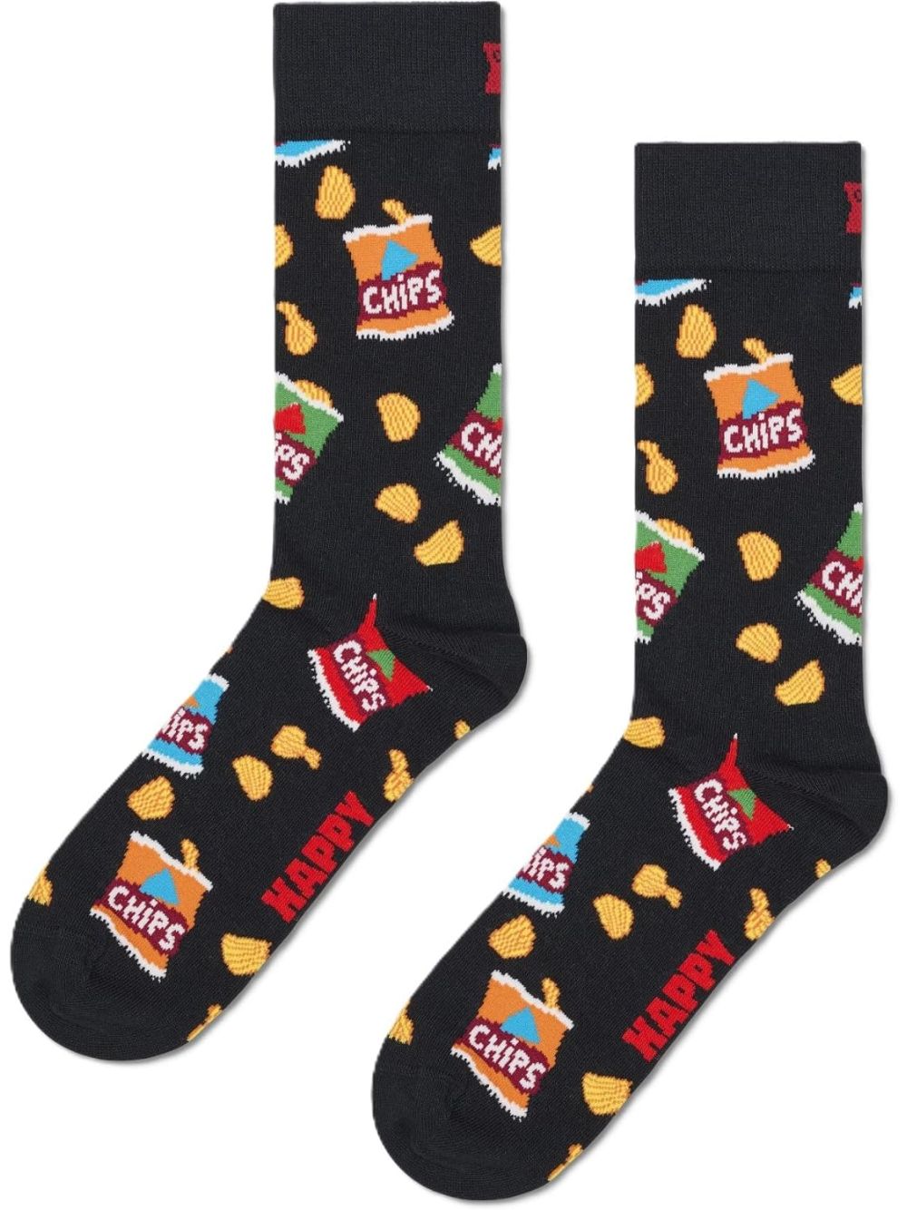 Calze Happy Socks CHIPS BAG SOCK Unisex - Nero