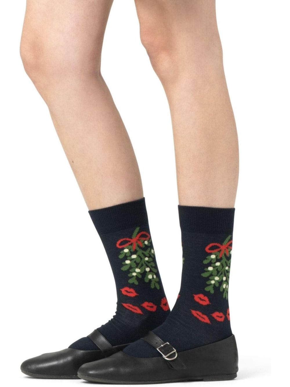 Calze Happy Socks MISTLETOE SOCK Unisex - Navy
