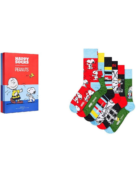 Calze Happy Socks PEANUTS SNOOPY STRIPE SOCK Unisex - Nero