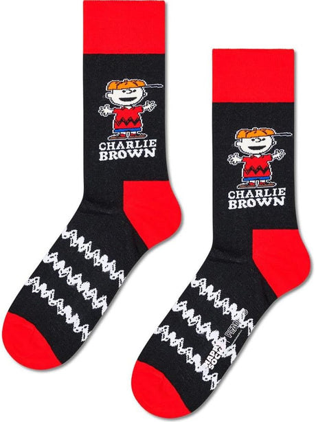 Calze Happy Socks PEANUTS SNOOPY STRIPE SOCK Unisex - Nero