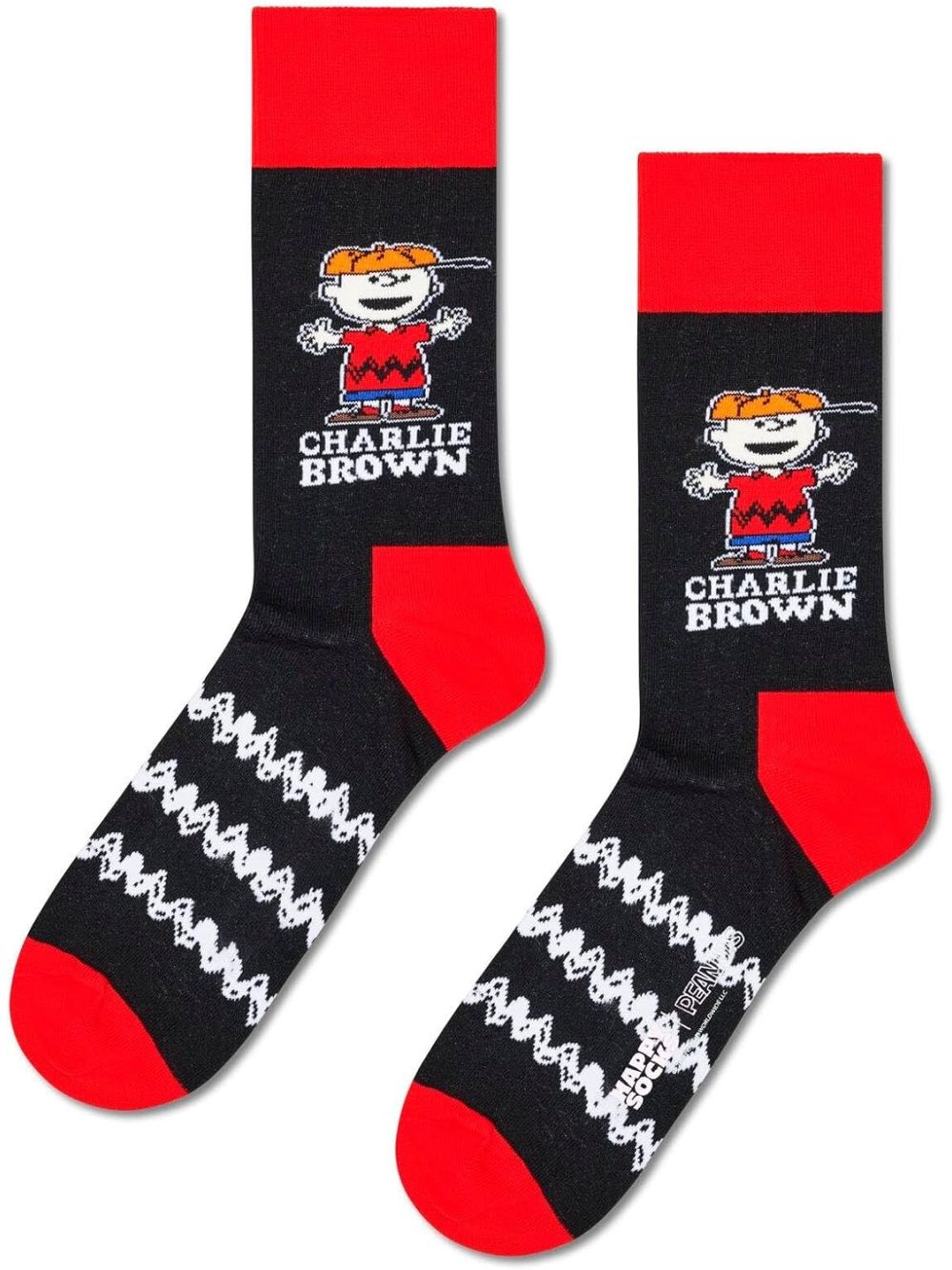 Calze Happy Socks PEANUTS CHARLIE BROWN SOCK Unisex - Nero