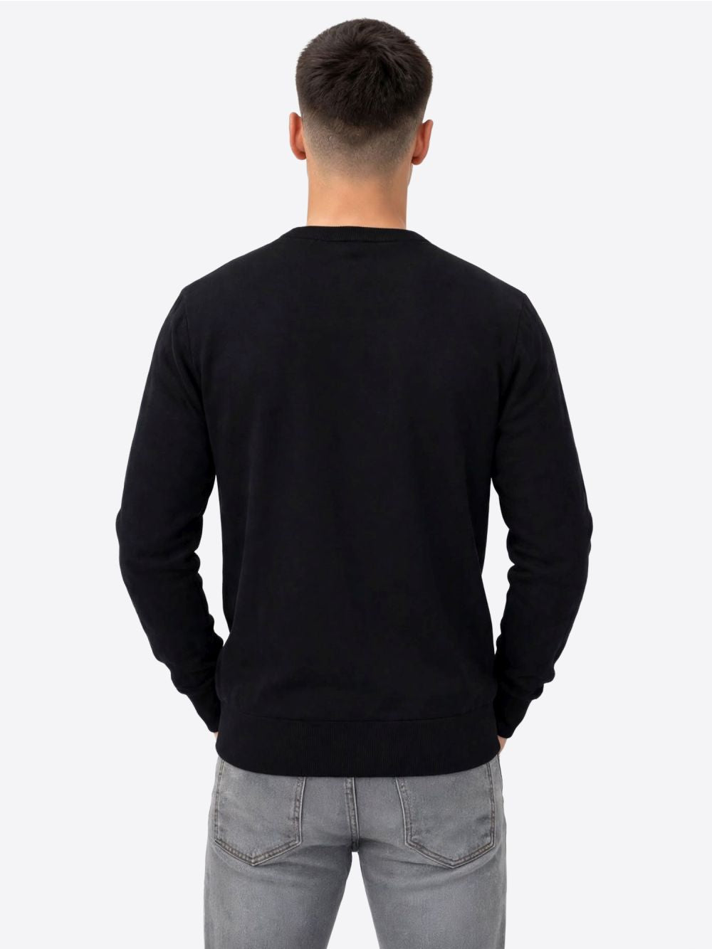 Pullover Icon GIROCOLLO C/RICAMO Uomo - Nero