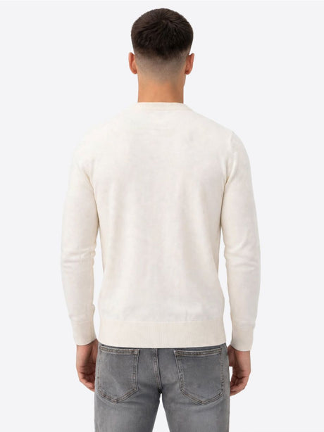 Pullover Icon GIROCOLLO C/RICAMO Uomo - Bianco