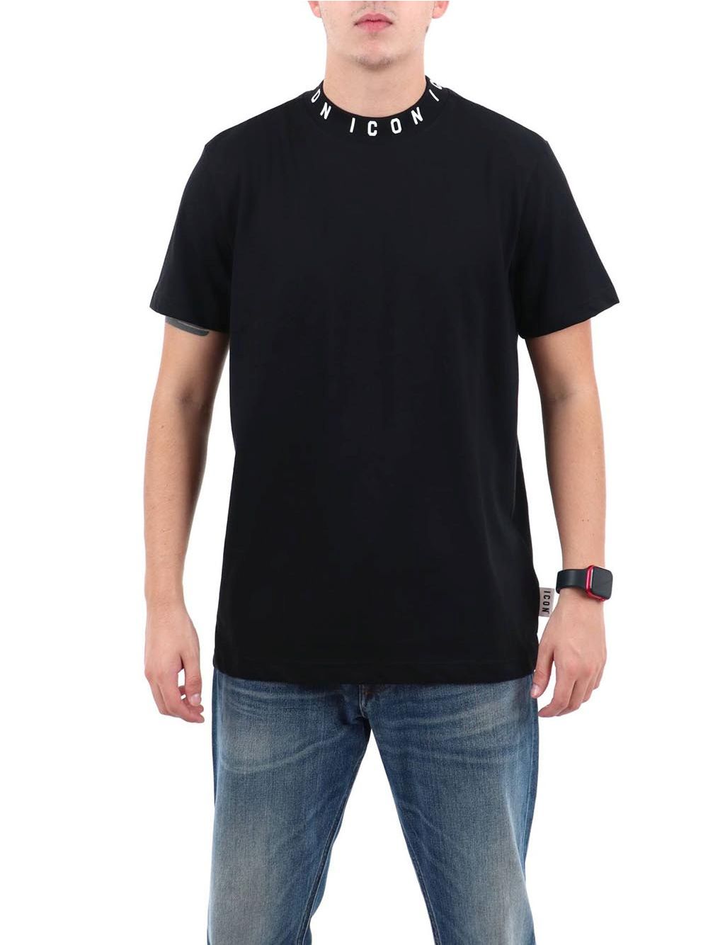 T-Shirt Icon C/LOGO SU COSTINA Uomo - Nero