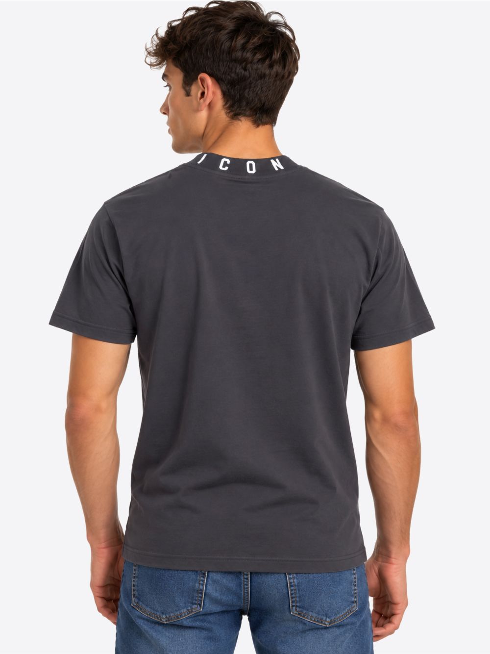 T-Shirt Icon C/LOGO SU COSTINA Uomo - Grigio