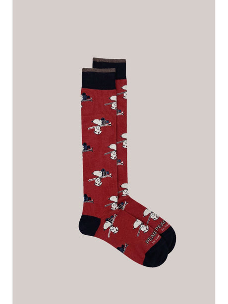Calze In The Box SNOOPY SKI ALLOVER Uomo - Rosso