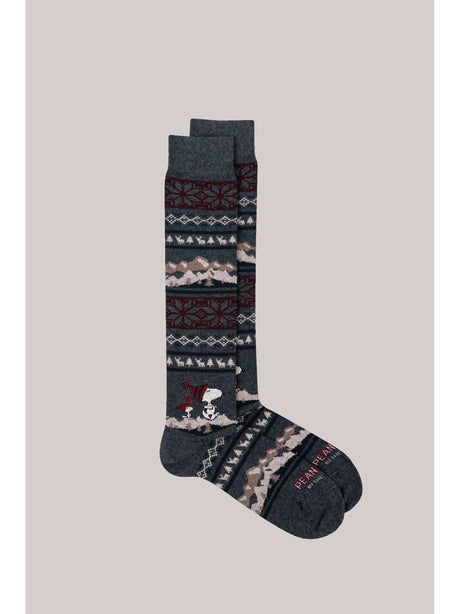 Calze In The Box SNOOPY CHRISTMAS STRIPES Uomo - Grigio
