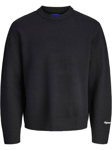 Pullover Jack Jones NORREBRO KNIT CREW NECK Bambino - Nero