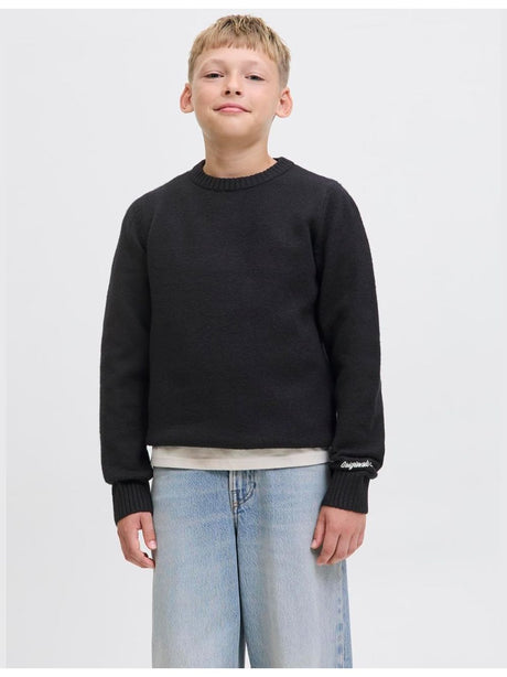 Pullover Jack Jones NORREBRO KNIT CREW NECK Bambino - Nero
