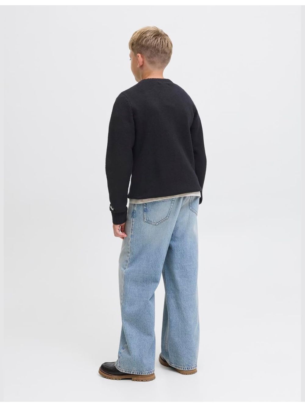 Pullover Jack Jones NORREBRO KNIT CREW NECK Bambino - Nero