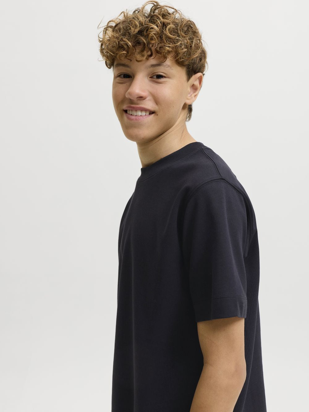 T-shirt Jack Jones BARRON TEE SS O-NECK Bambino - Nero