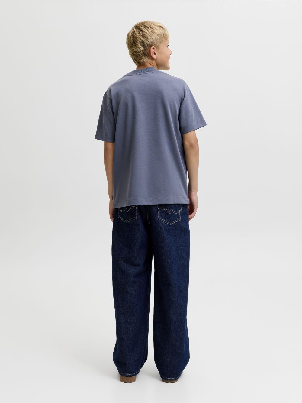 T-shirt Jack Jones BARRON TEE SS O-NECK Bambino - Grigio