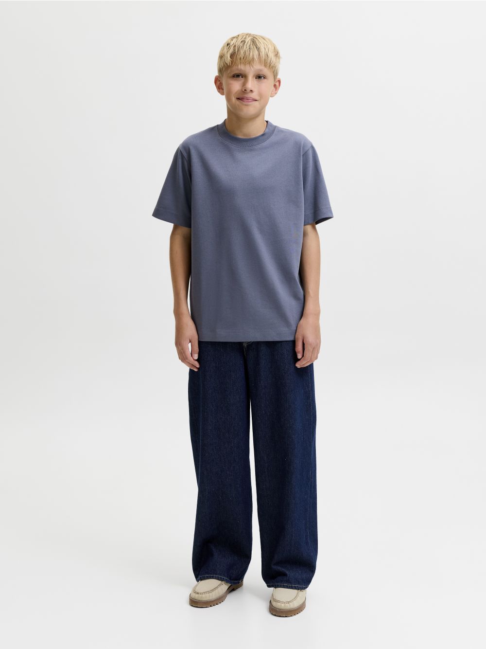 T-shirt Jack Jones BARRON TEE SS O-NECK Bambino - Grigio