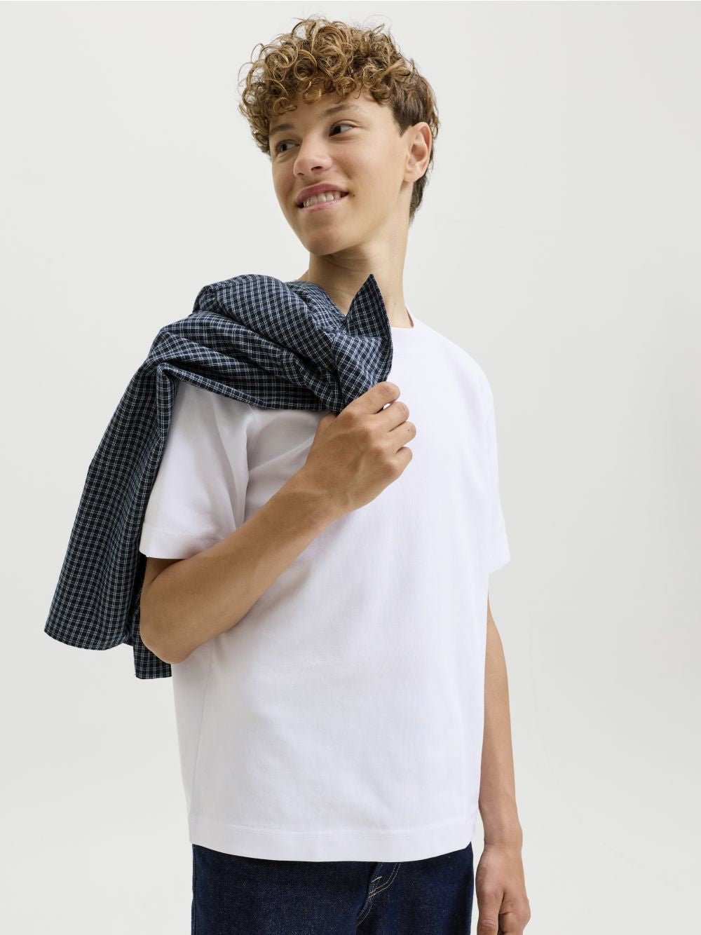 T-shirt Jack Jones BARRON TEE SS O-NECK Bambino - Bianco