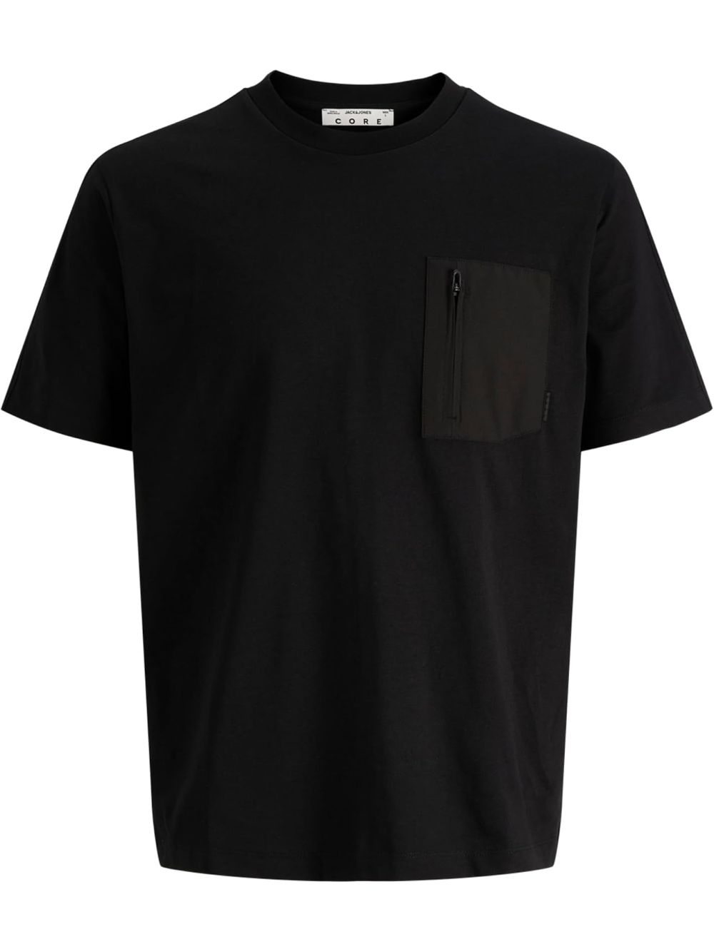 T-shirt Jack Jones FUSION WOVEN POCKET SS CN Bambino - Nero