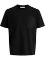 T-shirt Jack Jones FUSION WOVEN POCKET SS CN Bambino - Nero