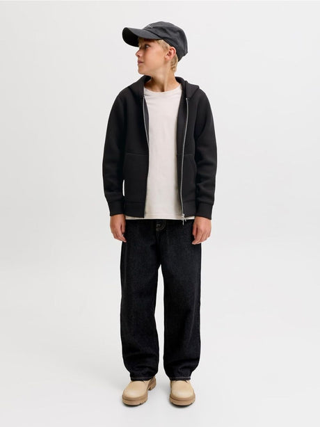 Felpa Jack Jones LEGACY SWEAT SCUBA ZIP HOOD Bambino - Nero