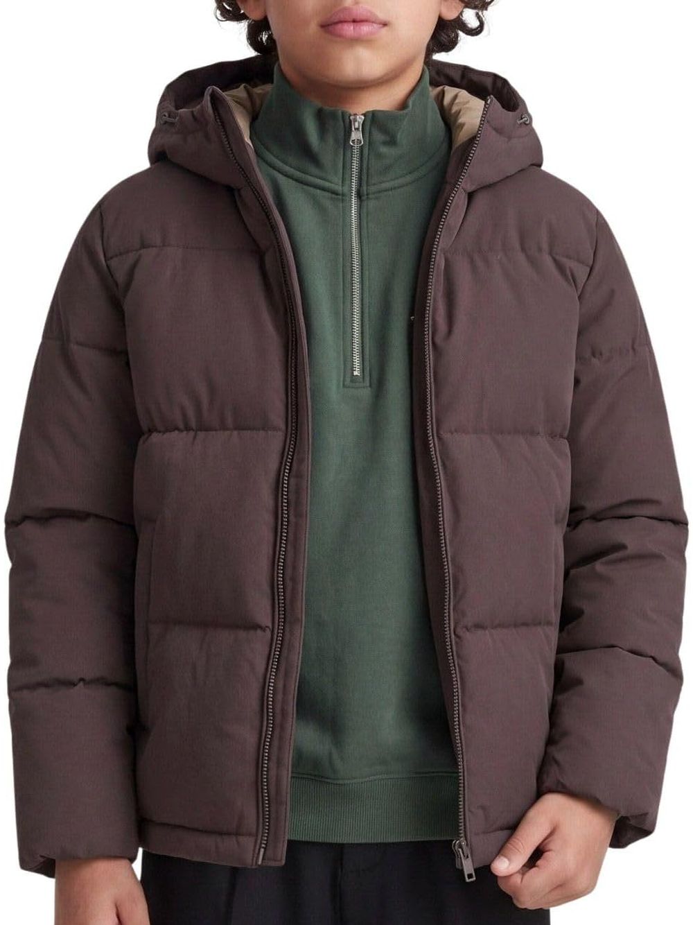 Giubbotto Jack Jones GALAXY PUFFER JACKET JNR Bambino - Marrone