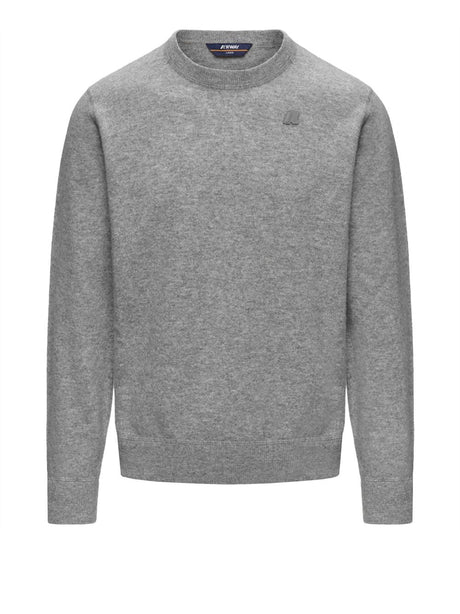 Pullover K-Way SEBASTIEN FLEECE STITCH Uomo - Argento