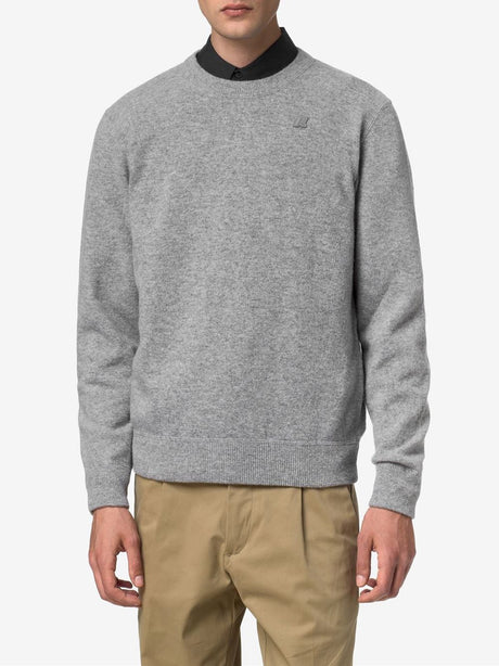 Pullover K-Way SEBASTIEN FLEECE STITCH Uomo - Argento
