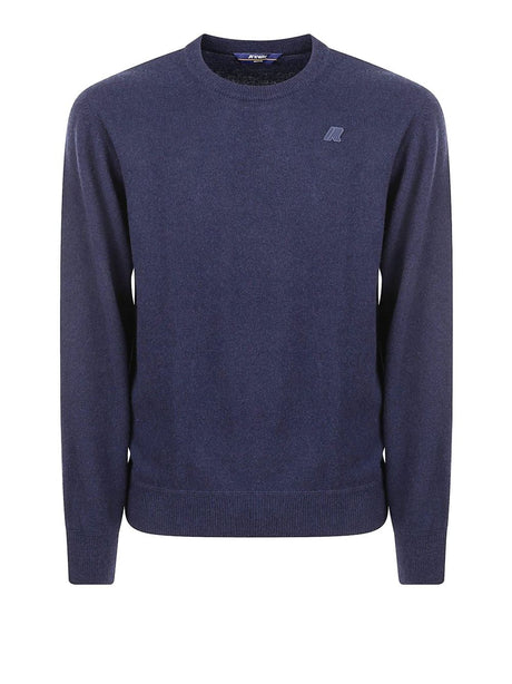 Pullover K-Way SEBASTIEN FLEECE STITCH Uomo - Blu