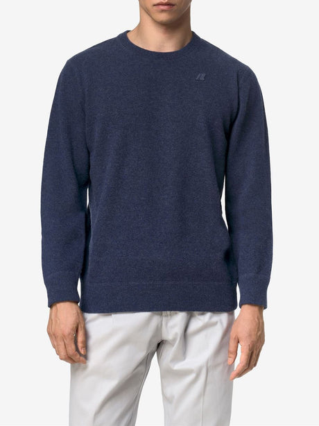 Pullover K-Way SEBASTIEN FLEECE STITCH Uomo - Blu