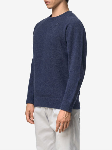 Pullover K-Way SEBASTIEN FLEECE STITCH Uomo - Blu