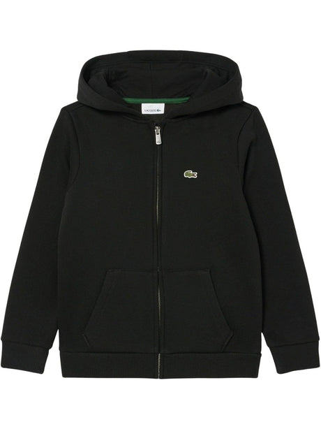 Felpa Lacoste jr core fullzip Bambino - Nero