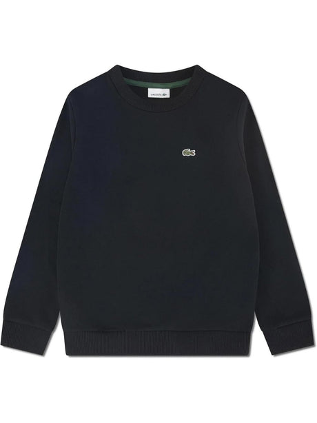 Felpa Lacoste jr core crew Bambino - Nero