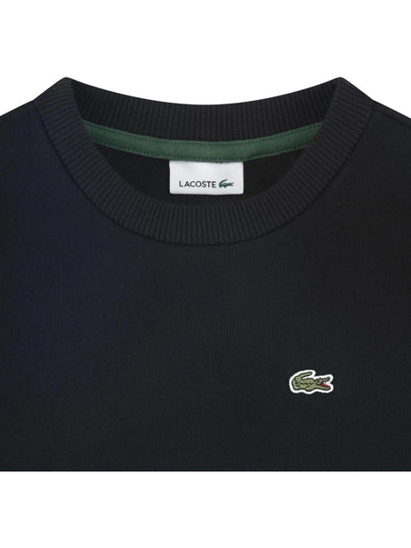 Felpa Lacoste jr core crew Bambino - Nero