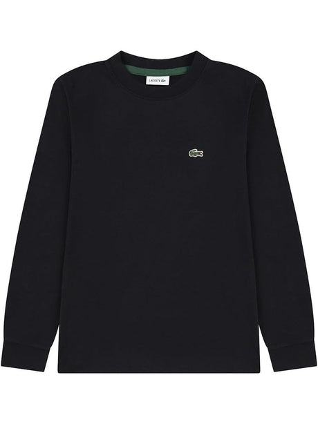 T-shirt Lacoste jr core l/s Bambino - Nero