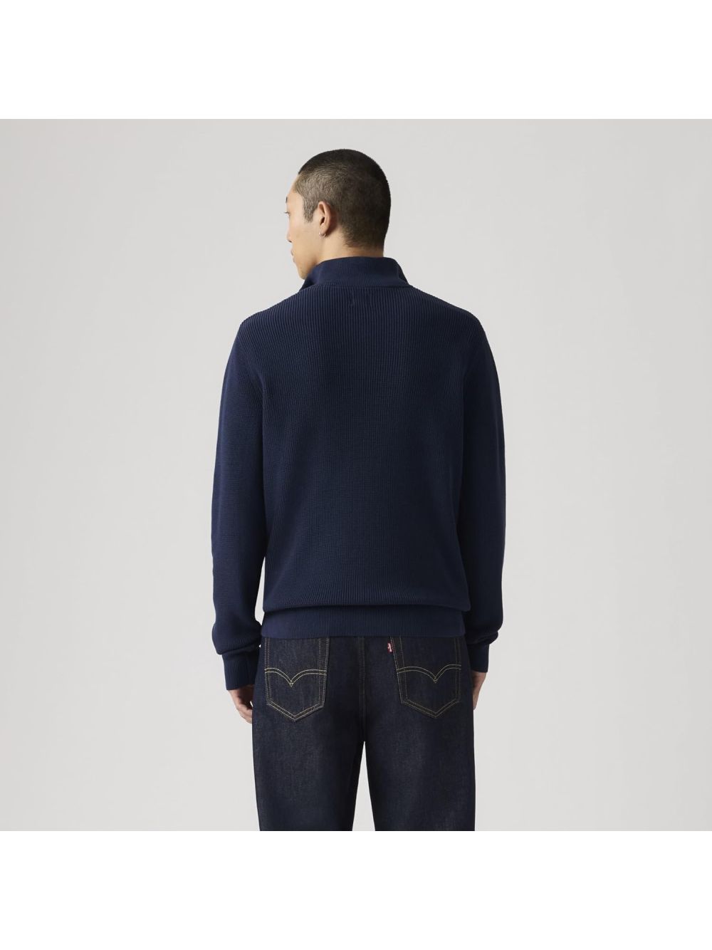 Pullover Levi's HM QUARTER ZIP SWEATER DUFFEL BAG HEATHE Uomo - Blu