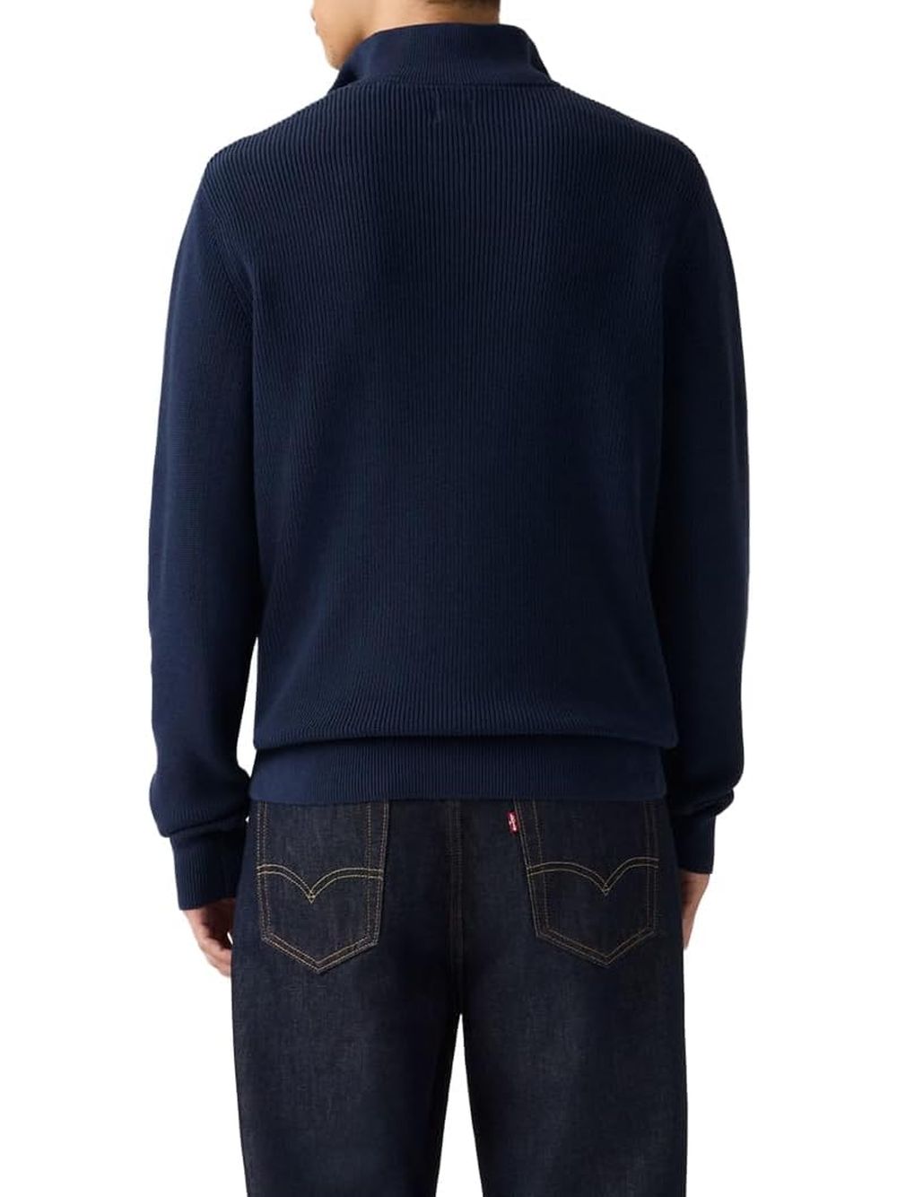 Pullover Levi's HM QUARTER ZIP SWEATER DUFFEL BAG HEATHE Uomo - Blu