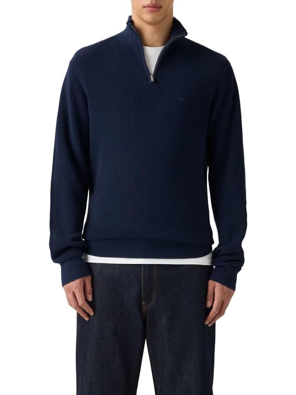 Pullover Levi's HM QUARTER ZIP SWEATER DUFFEL BAG HEATHE Uomo - Blu