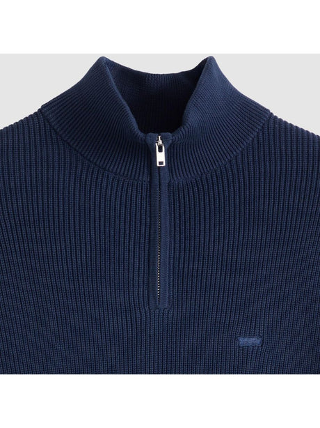 Pullover Levi's HM QUARTER ZIP SWEATER DUFFEL BAG HEATHE Uomo - Blu