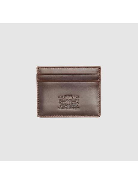 Portafoglio Levi's LEATHER CARD CASE CAVIAR LEATHER Uomo - Marrone