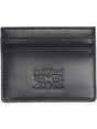 Portafoglio Levi's LEATHER CARD CASE CAVIAR LEATHER Uomo - Nero