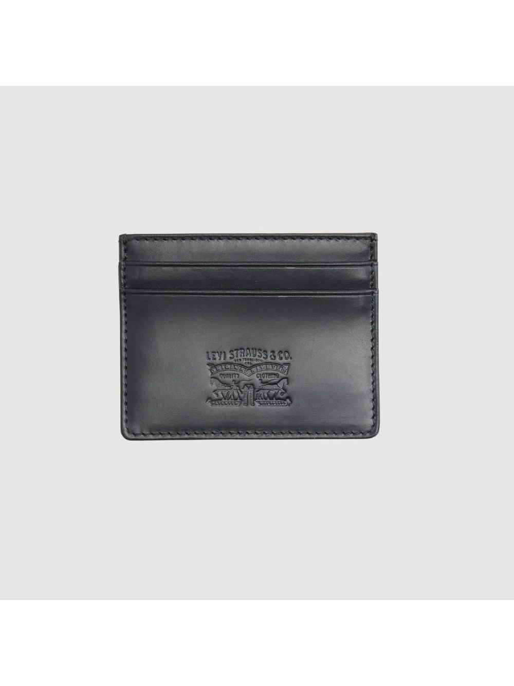 Portafoglio Levi's LEATHER CARD CASE CAVIAR LEATHER Uomo - Nero