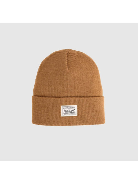 Cappello Levi's EMBARCADERO BEANIE FOXTROT BROWN Uomo - Bianco