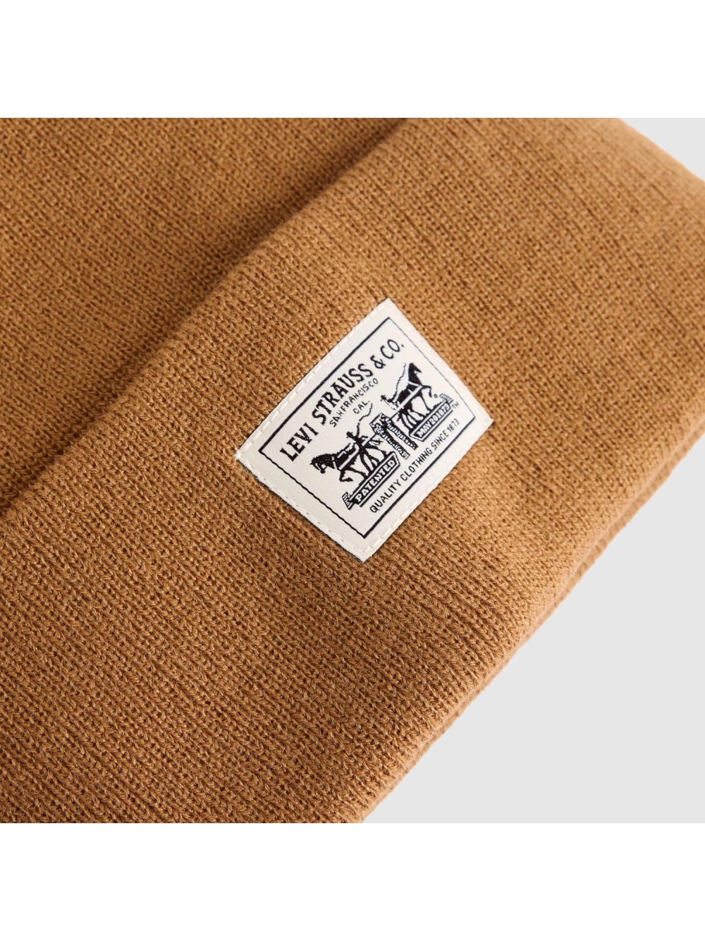 Cappello Levi's EMBARCADERO BEANIE FOXTROT BROWN Uomo - Bianco