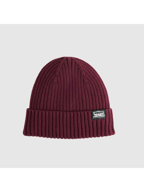 Cappello Levi's SUNSET BEANIE TAWNY PORT Uomo - Viola